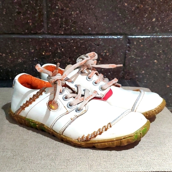 TMA EYES HAND STITCHING SNEAKERS GERMANY UPPER LEATHER WOMENS SIZE 7.5 PATCHWORK - Picture 1 of 12
